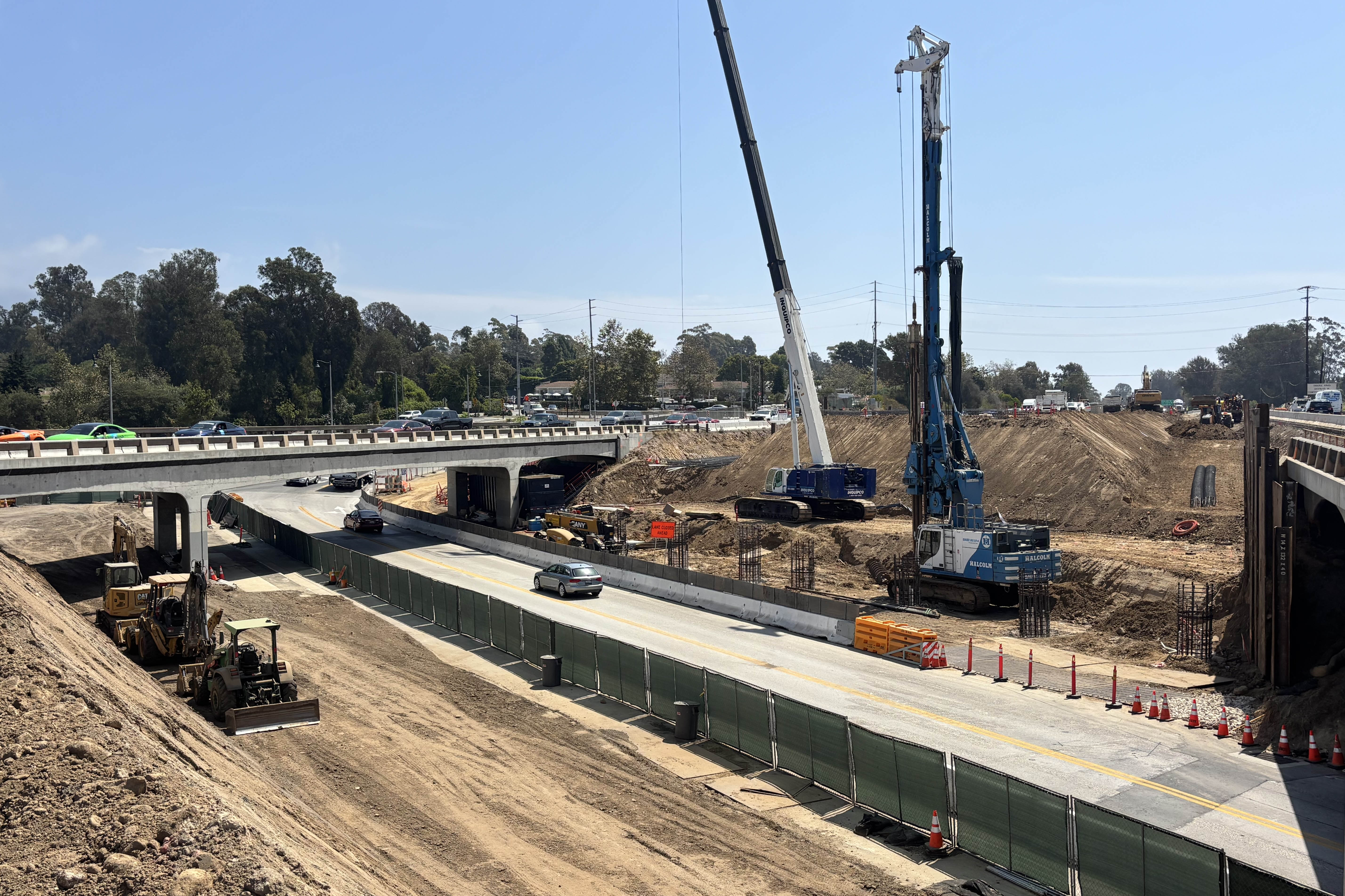Highway 101 construction work