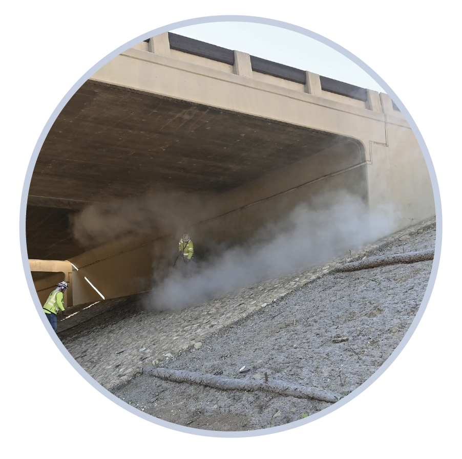 Construction work being done to the Sheffield Dr Interchange